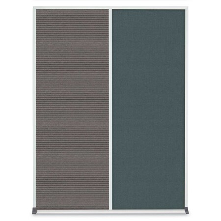 United Visual Products Double Door Radius Corkboard, 48"X36", B UV8003-BLACK-PUMICE